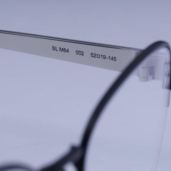 Saint Laurent SL M64 002 Cat Eye Eyeglasses 52mm – Black/Silver - Picture 9 of 11